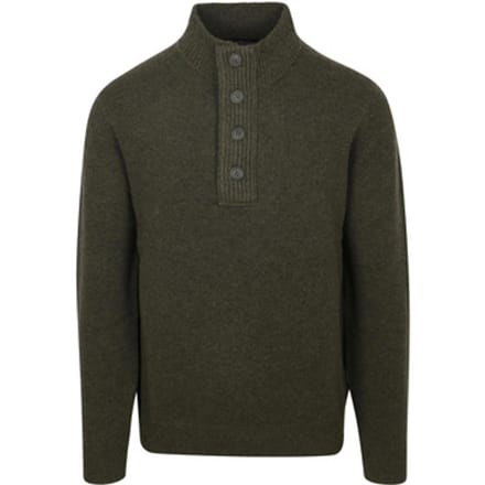 Barbour Trui Wol Patch Groen - Maat XXL - Heren - Quarter zip