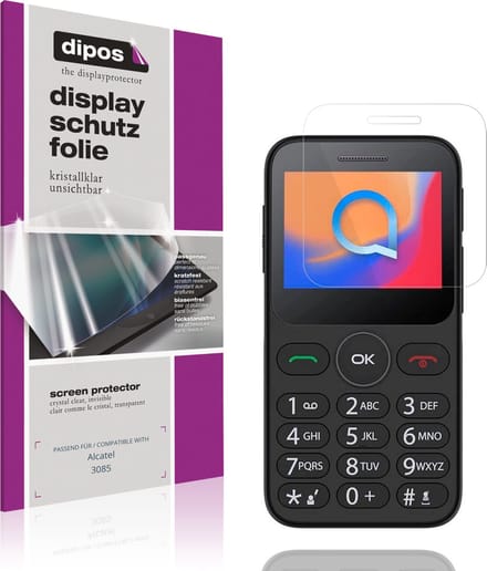 dipos – 4x Beschermfolie geschikt voor Alcatel 3085 | Krasbestendige & heldere Screenprotector Ultra-Thin