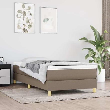 vidaXL - Boxspring - bed - 80x200 - cm - stof - taupe