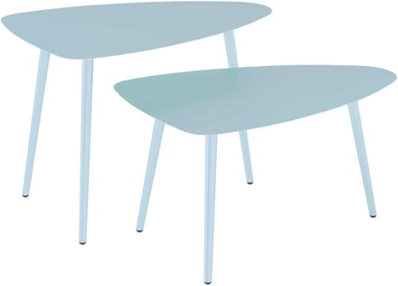 Outsunny-Koffietafelset-Staal-65x45x45cm-Lichtblauw