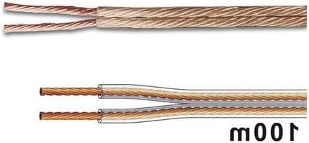 Luidsprekerdraad - Speakerkabel Audio - Muziek Afspelen - Zuurstofvrij Koper - 2 x 2.50 mm² - Transparant