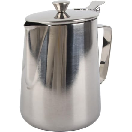 Tasse à café en acier inoxydable, pichet à mousse de lait avec couvercle pour latte 1000ML