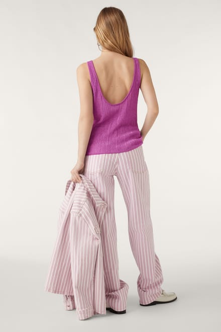 BA&SH Lady Top Rose Maat: L | Mouwloze Tops Outlet | Dames | Roze