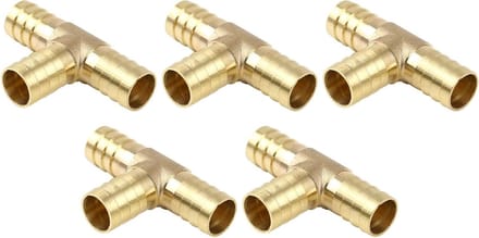 Solidchoice - 5 Stuks Messing Slangfittingen 16mm T-vormig