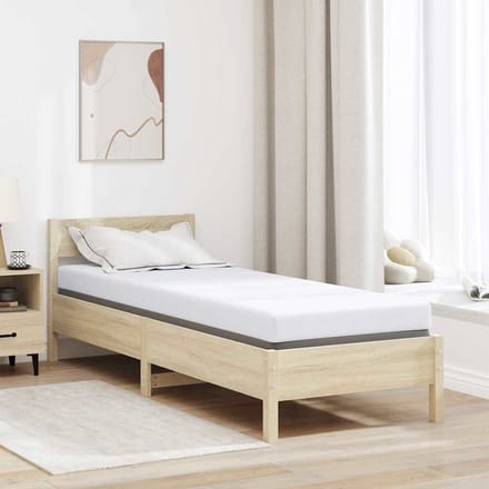 vidaXL - Geheugen - Schuim - Matras - Topper - 80 - x - 200 - cm - Thick - Zacht - Wit