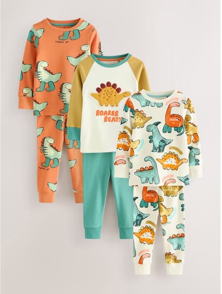 Next - Jongens - Verpakking van 3 knusse pyjama's - Oranje