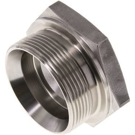 Plug G2'' RVS met buitenzeskant 60° conus 75bar (1053.75psi) Hydrauliek