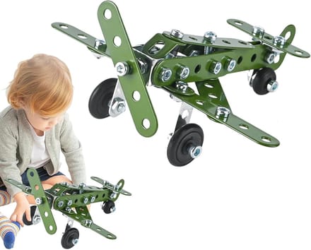 Metalen Bouwset - Constructie Speelgoed - Educatief Spelen - Bevordert Creativiteit - 17 x 14 x 5 cm - Metaal