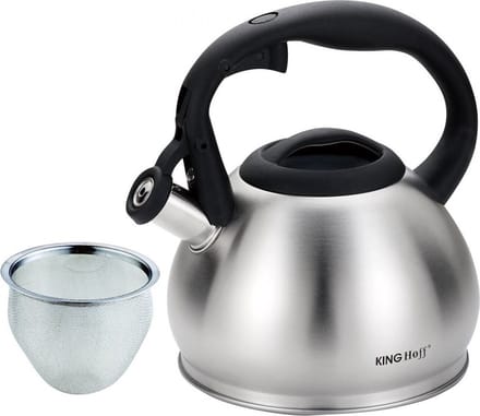 Kinghoff 1633 - Fluitketel - RVS - 1,2 liter - Kleine fluitketel