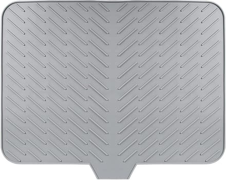 Afdruipmat Keuken - Drainagemat Siliconen - Servies Drogen - Met Afvoer Groeven - 40x30 cm - Grijs
