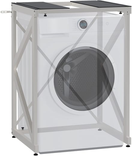 CLP Caleb wasmachine ombouw - opbouwmeubel - rek - wasmachineopbouw - wit
