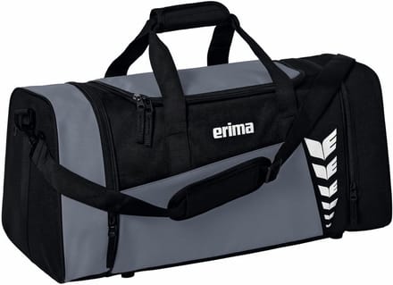 Ruime uniseks sporttas met moderne uitstraling in slate grey/zwart