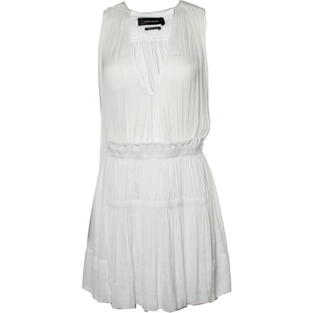 Isabel Marant, Witte transparante jurk met ruffles