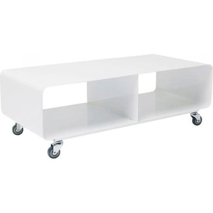Verrijdbaar tv meubel wit 90x42x30cm Kare Design Lounge M