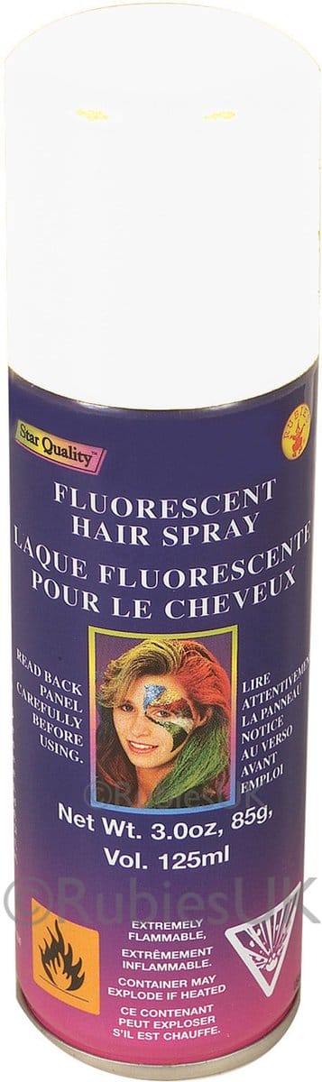 Rubies Haar verf/spray - wit - spuitbus - 125 ml - Carnaval