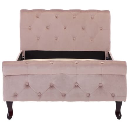 vidaXL - Bedframe - fluweel - roze - 90x200 - cm