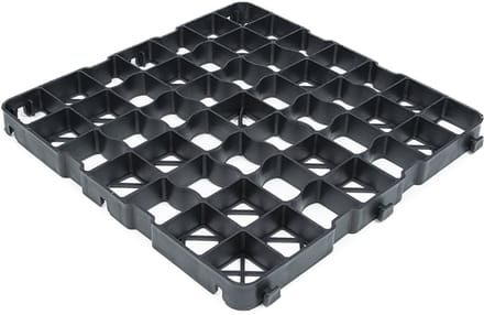 Rubbermagazijn - Grindmatten - 4 stuks - Per m² - Zwart - 50x50cm - Dikte 3 cm- splitmatten - splitmatten