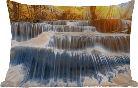 Buitenkussens - Tuin - Waterval - Natuur - Bomen - Herfst - Landschap - 50x30 cm