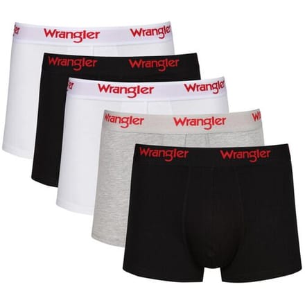 WRANGLER Willox boxershorts zwart/wit/gemêleerd grijs XL