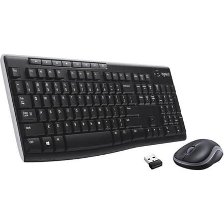 Logitech MK270 Wireless Keyboard and Mouse Combo - US International - Keyboard and mouse set - Engels (US international) - Zwart