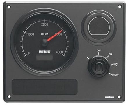 VETUS 12V zwart Motorpaneel 193x161mm| MP22KBS2S