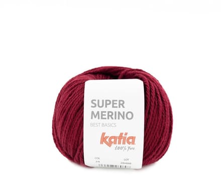 Katia Super Merino - 24 wijnrood - Wol/Acryl Garen