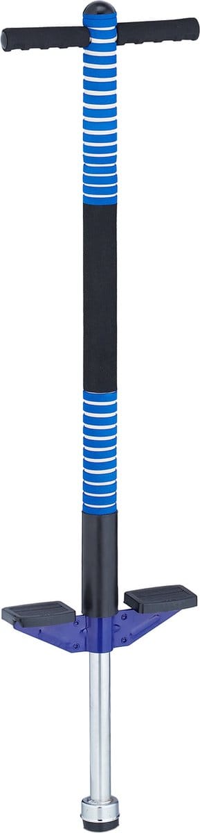 Pogo stick - tot 35 kg - anti-slip - rvs - blauw
