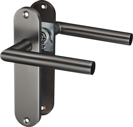 Silvano - Deurbeslag Gun Metal - Kort rond schild