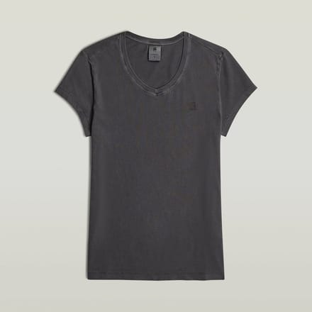 G-STAR Overdyed eyben slim v t 2.0 wmn Dames Top - dk black gd
