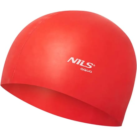 Nils Aqua NQC - Silicone Zwemcap - Rood - Hydrodynamisch - Comfortabel