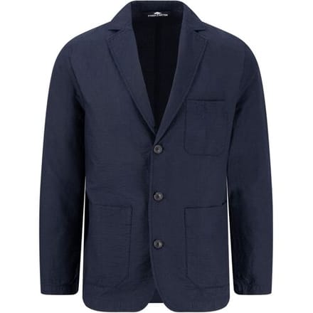 Fynch-Hatton Blazer Uni Color Unconstructed Seersucker Dark Navy / male