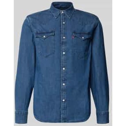 regular fit jeanshemd van puur katoen model 'BARSTOW WESTERN STANDARD'