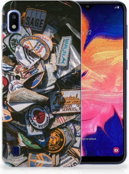 Samsung Galaxy A10 Siliconen Hoesje met foto Badges