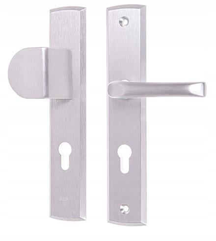 Vaste Buitendeurkruk Manitoba Zilver F1 92mm Aluminium