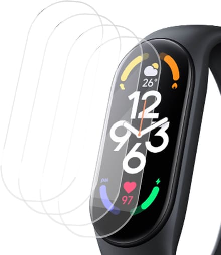 4x Geschikt voor Xiaomi Mi Band 7 Screenprotector - Folie Screen Protector Geschikt voor Samsung Watch 5 Pro