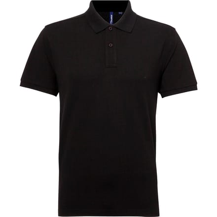 Asquith & Fox Heren Poloshirt met korte mouwen Prestatiemengsel (Zwart)