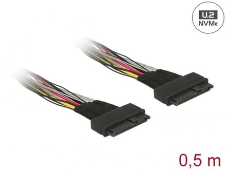 Delock Cable U.2 SFF-8639 female > U.2 SFF-8639 female 50 cm