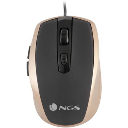 NGS Tick Gold USB Optische Muis - Goud & Zwart