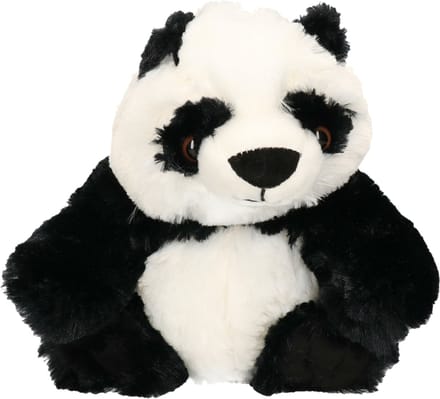 Ravensden Pluche knuffel panda - zwart/wit - 30 cm - pandaberen knuffeldieren