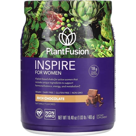 PlantFusion, Inspire pour femmes, Chocolat riche, 16,40 oz (465 g)