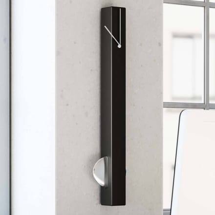 KARE Pendule wandklok, aluminium, zwart