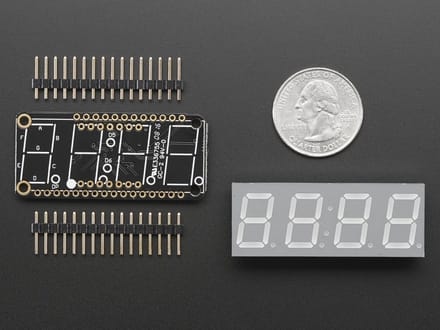 0.56 inch 4-Digit 7-Segment FeatherWing Display - Red Adafruit 3108
