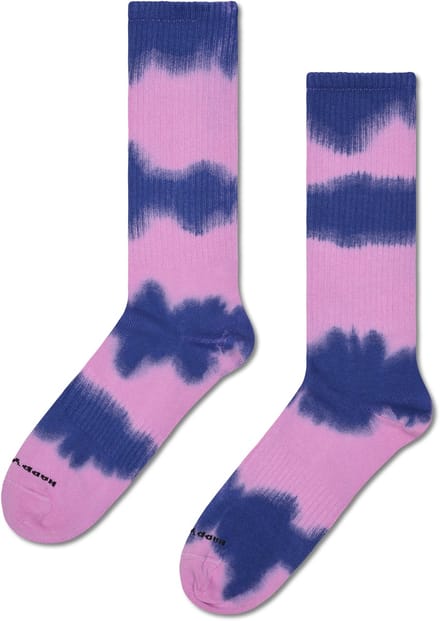 Happy Socks Tie-dye Stripe Sneaker Sock - unisex sokken - roze - Unisex - Maat: 41 - 46
