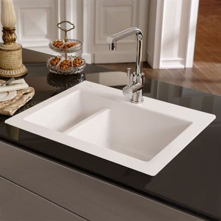 Villeroy & Boch Subway 60 XM flat sink, drain set with manual override 67801FR1