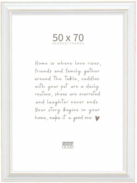 Deknudt Frames fotolijst S221H1 - wit met naturel accent - 50x70 cm