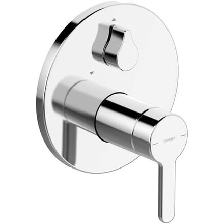 Hansadesigno Style Single-lever bath mixer, with safety device, round rosette 81113563
