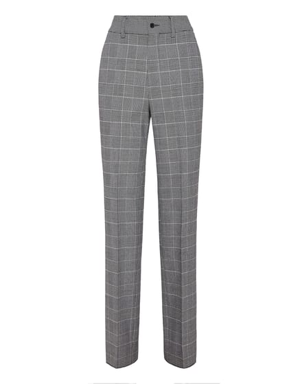 Long Straight Trousers Prince Of Wales