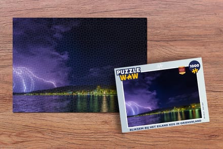 Puzzel Bliksem bij het eiland Kos in Griekenland - Legpuzzel - Puzzel 1000 stukjes volwassenen