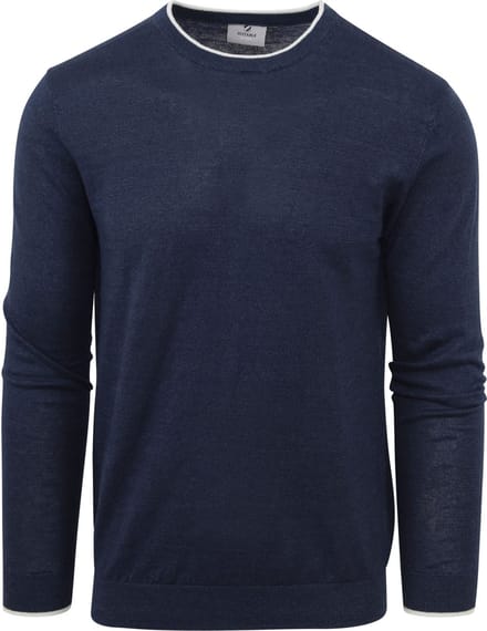 Suitable Trui O-Hals Johan Donkerblauw (navy) - Maat M - Heren - Sweater