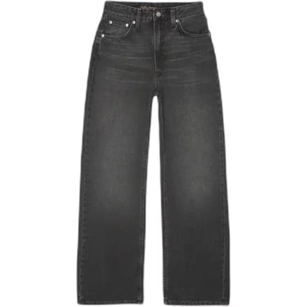 Dames Wide Leg Jeans Nudie Jeans Clean Eileen Night Dune Black